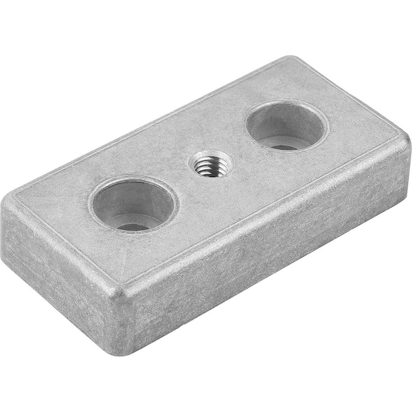 Foot Plate D=M08 80X80X16 Plastic, Bright, Type I, Bn=8
